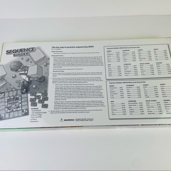 Sequence Builder Reading Level 3.5-5.0 Reading topics Learning Well Board Game - Picture 2 of 4